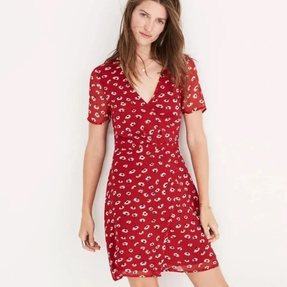 MADEWELL Floral Red Dress